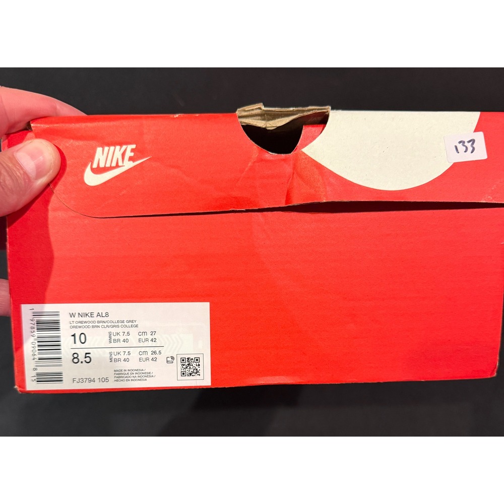 Nike AL8 Womens Light Orewood Brown College Grey Sneakers FJ3794-105 Size 10